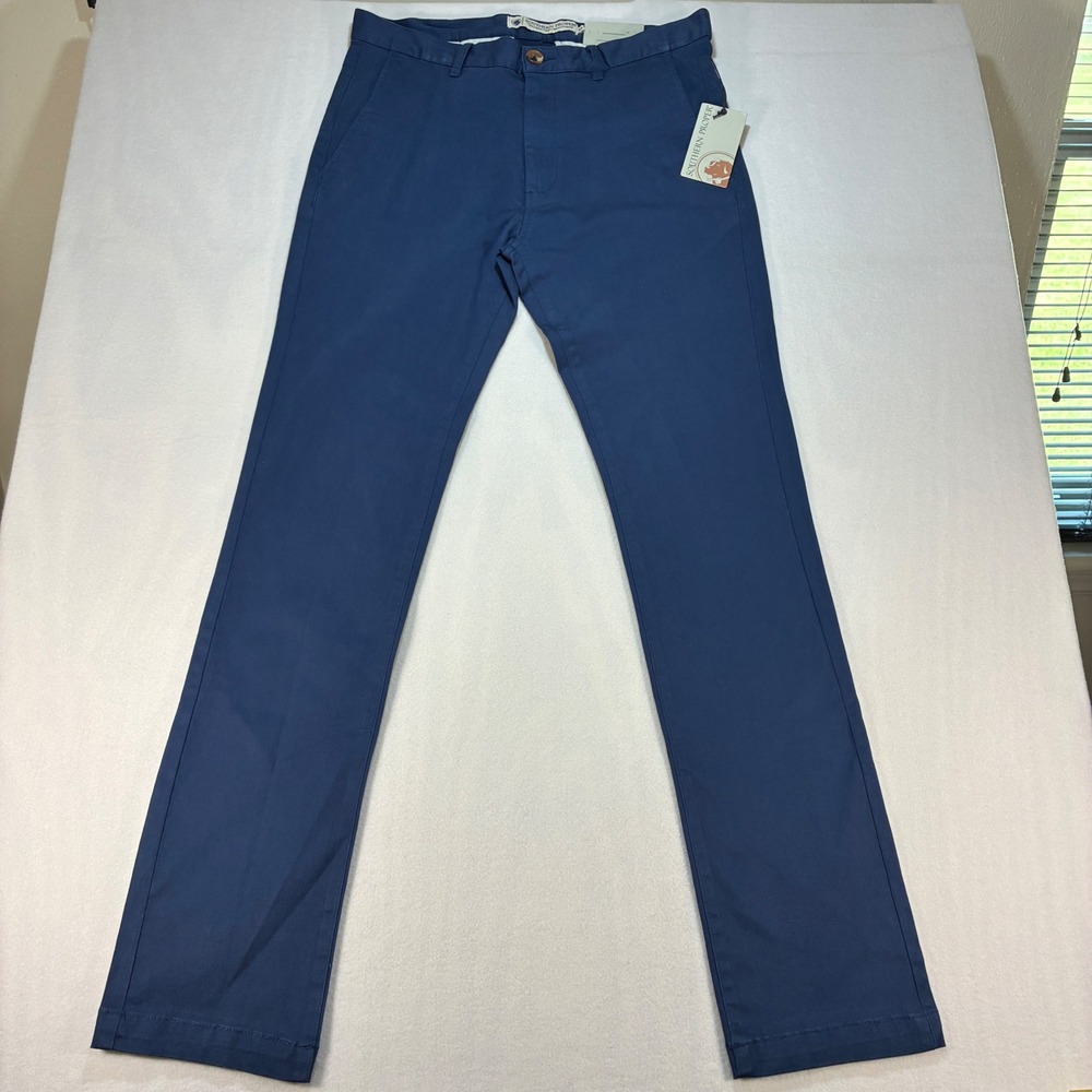 Southern Proper Navy Blue Thomasville Pant Cotton Stretch Chino Size 32 NWT